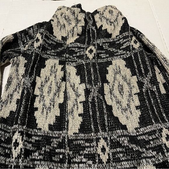 Lucky Brand Women's Open Front Long Cardigan Sweater Size XS Black and silver - Picture 3 of 9